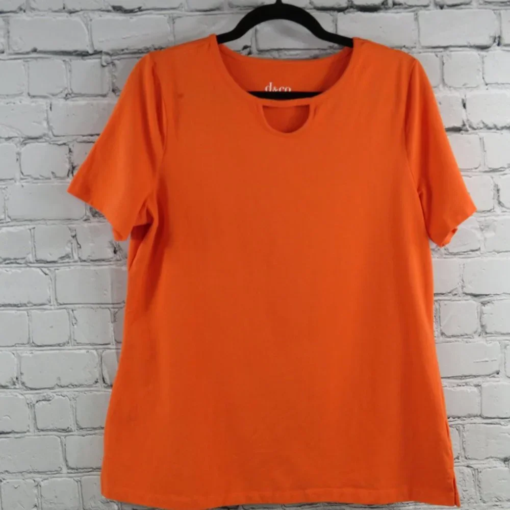 Women's Orange Short Sleeve Top - Picture 2 of 5